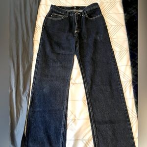 Men’s dark wash straight leg Vans jeans